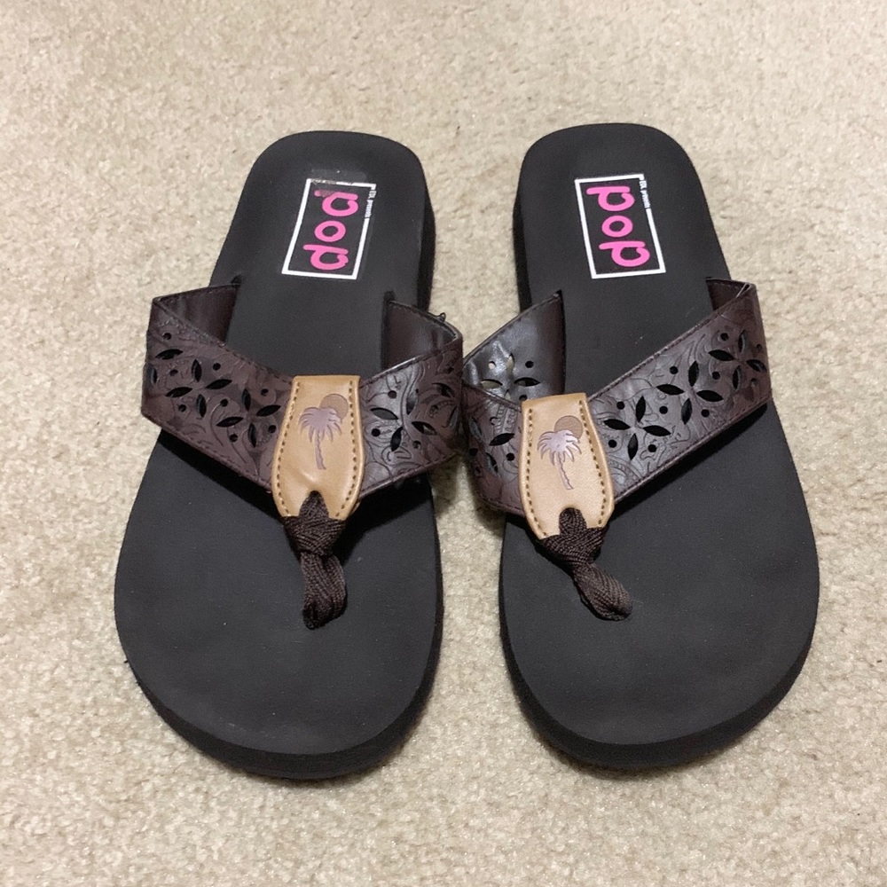 Like New Women’s Brown Flip Flops